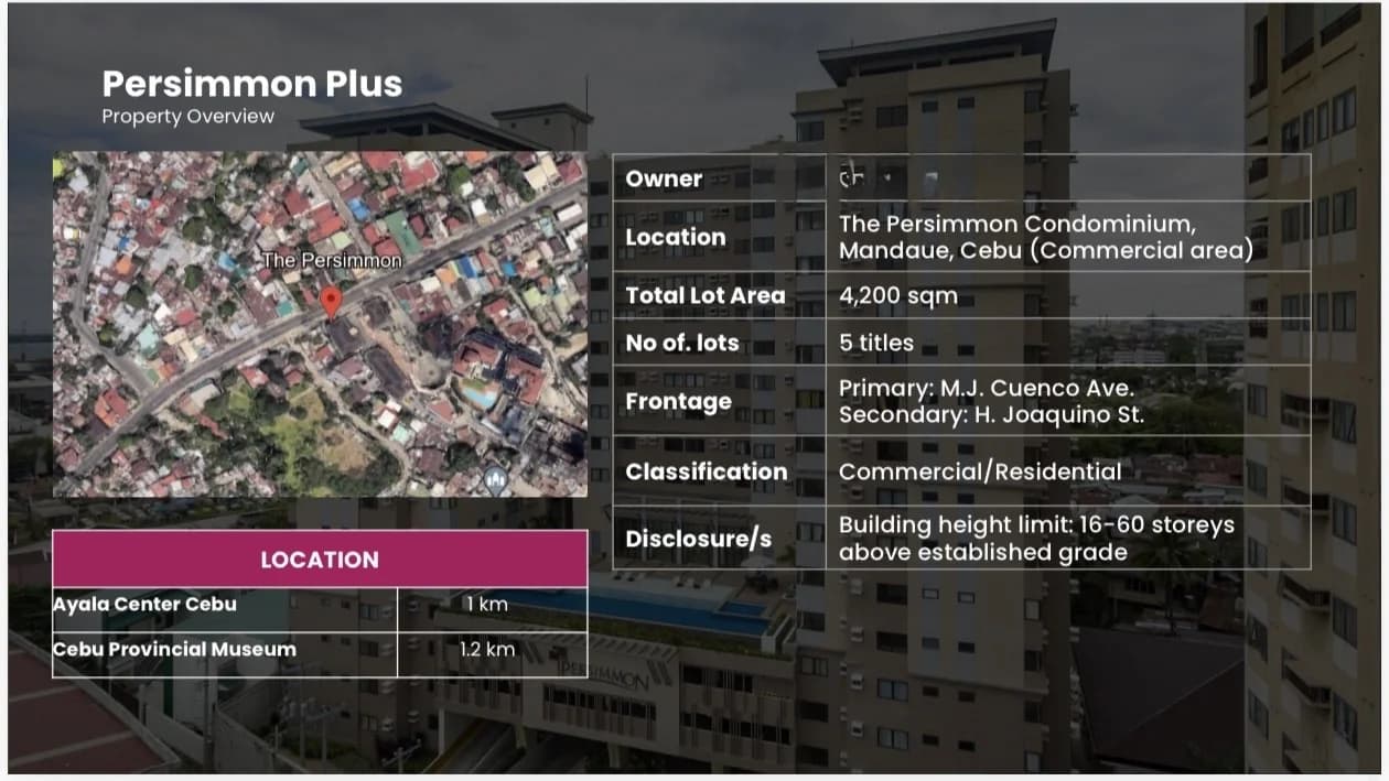 The Persimmon Condominium ,mandaue , Cebu ( Whole Bldg) | Commercial Space for Sale in Cebu City