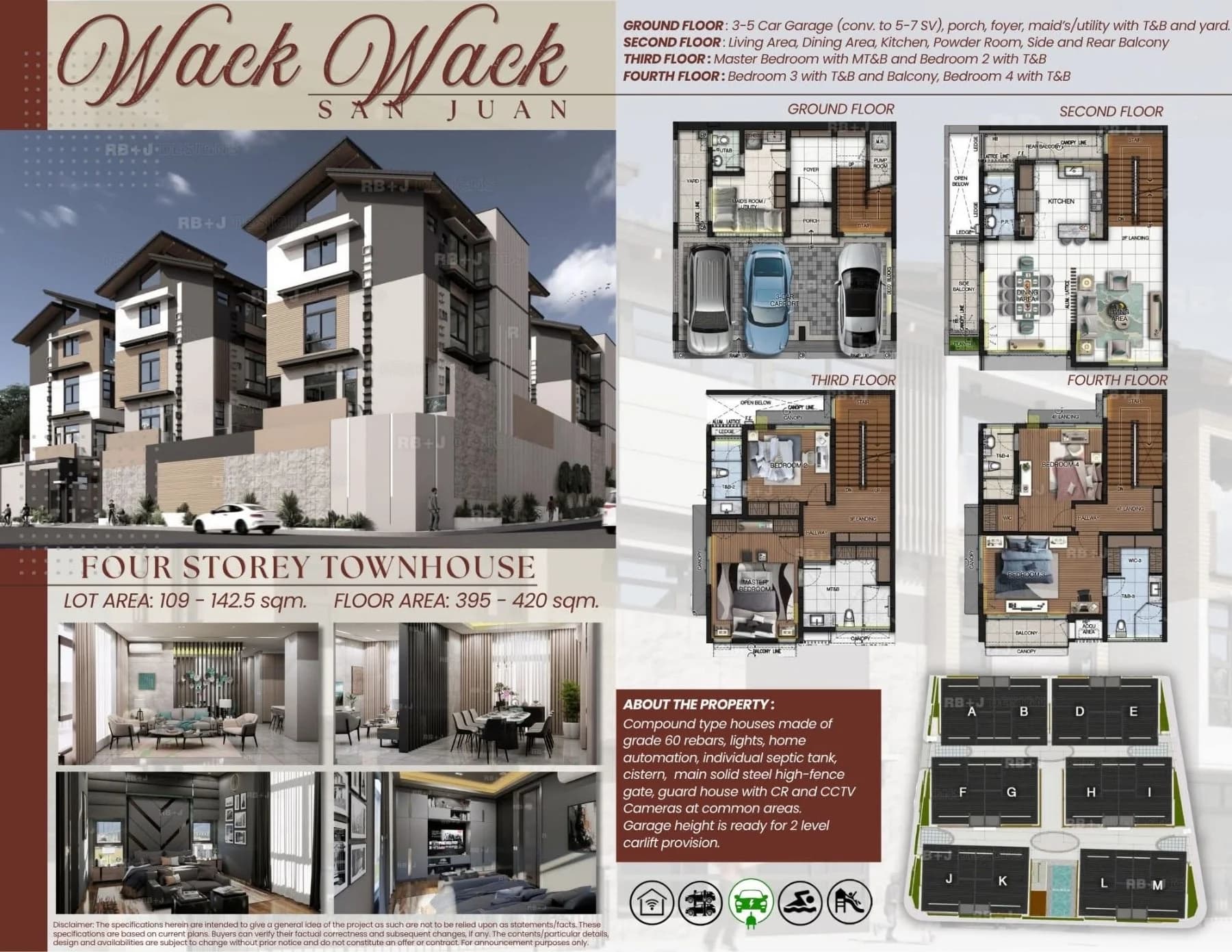 Wack Wack Luxury Townhouses | 4BR 405sqm Townhouse for Sale in San Juan City