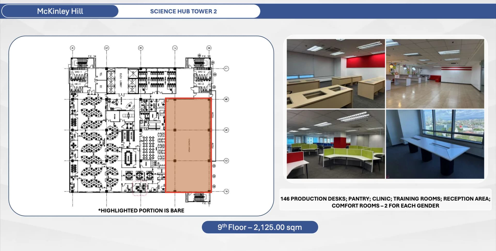 Science Hub | 2125sqm Office Space for Rent in Taguig City - Mckinley