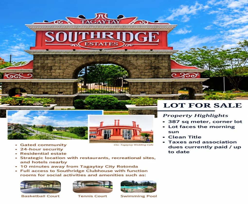 Tagaytay Southridge Estates | Lot for Rent in Tagaytay City