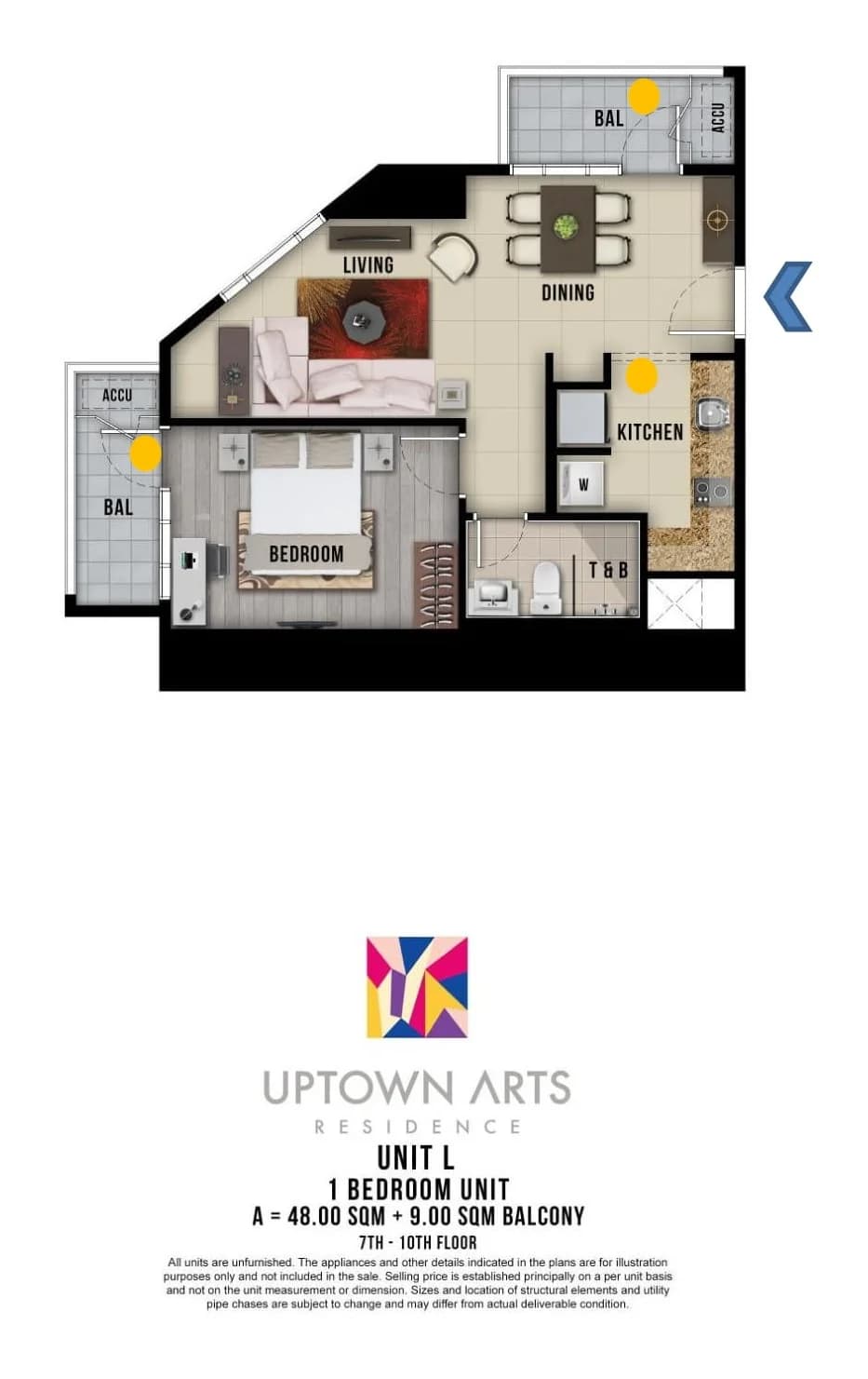 Uptown Arts Residences | 1BR 58sqm Condo for Sale in Taguig City - Bgc