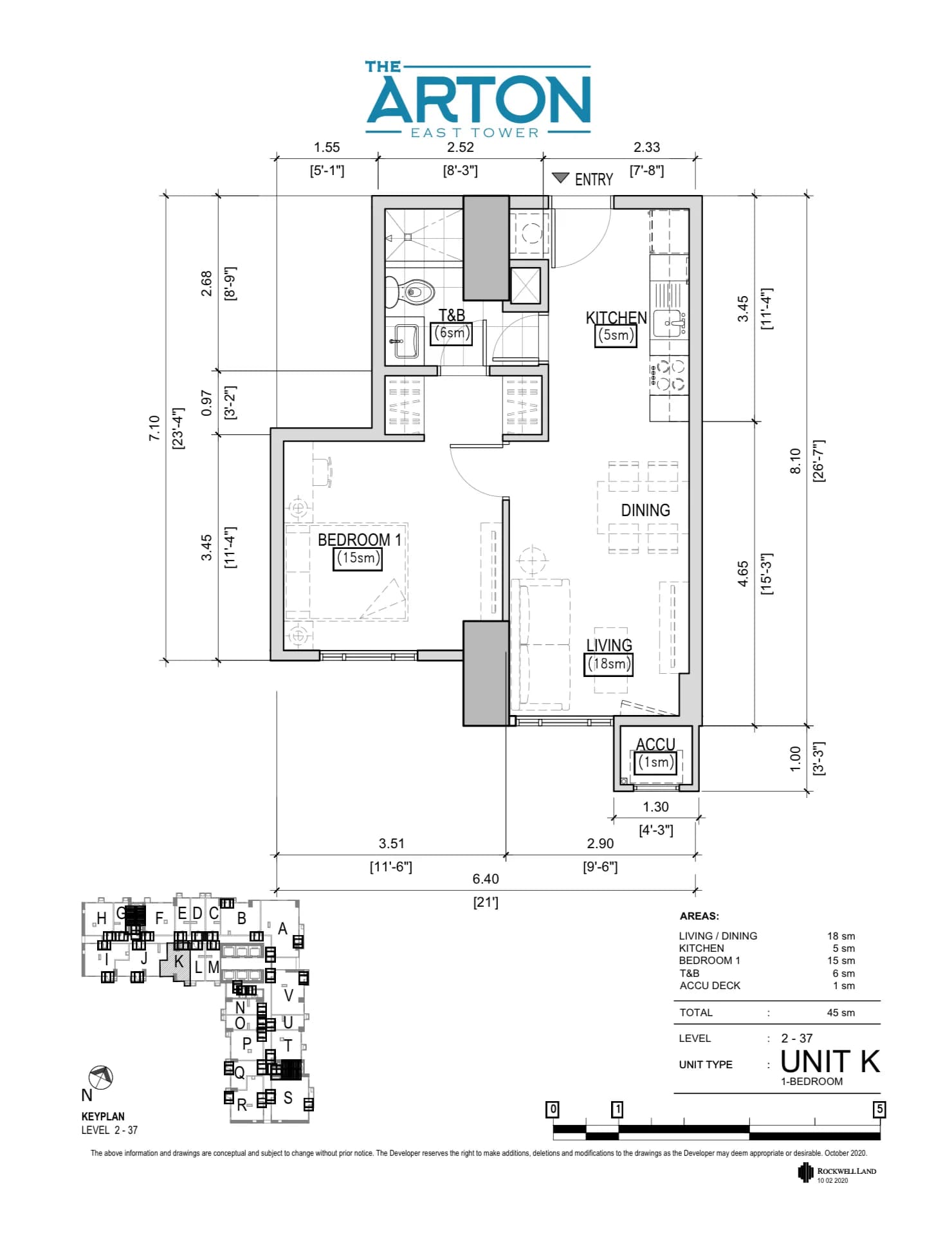 The Arton By Rockwell | 1BR 45sqm Condo for Sale in Quezon City