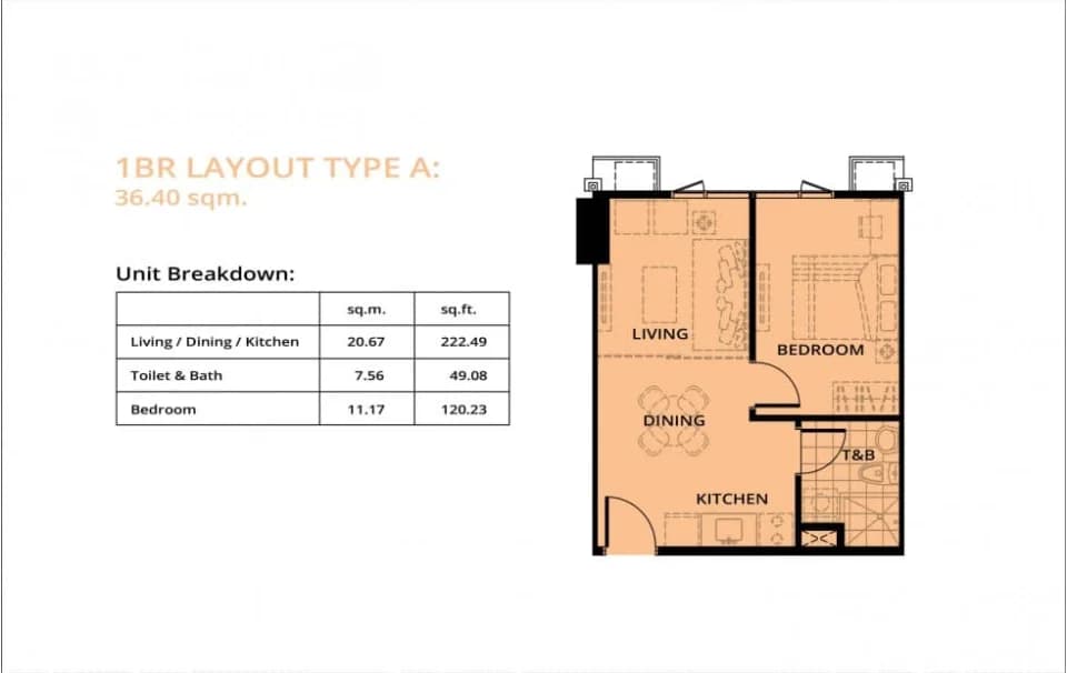 Avida Turf | 1BR 36sqm Condo for Sale in Taguig City - Bgc