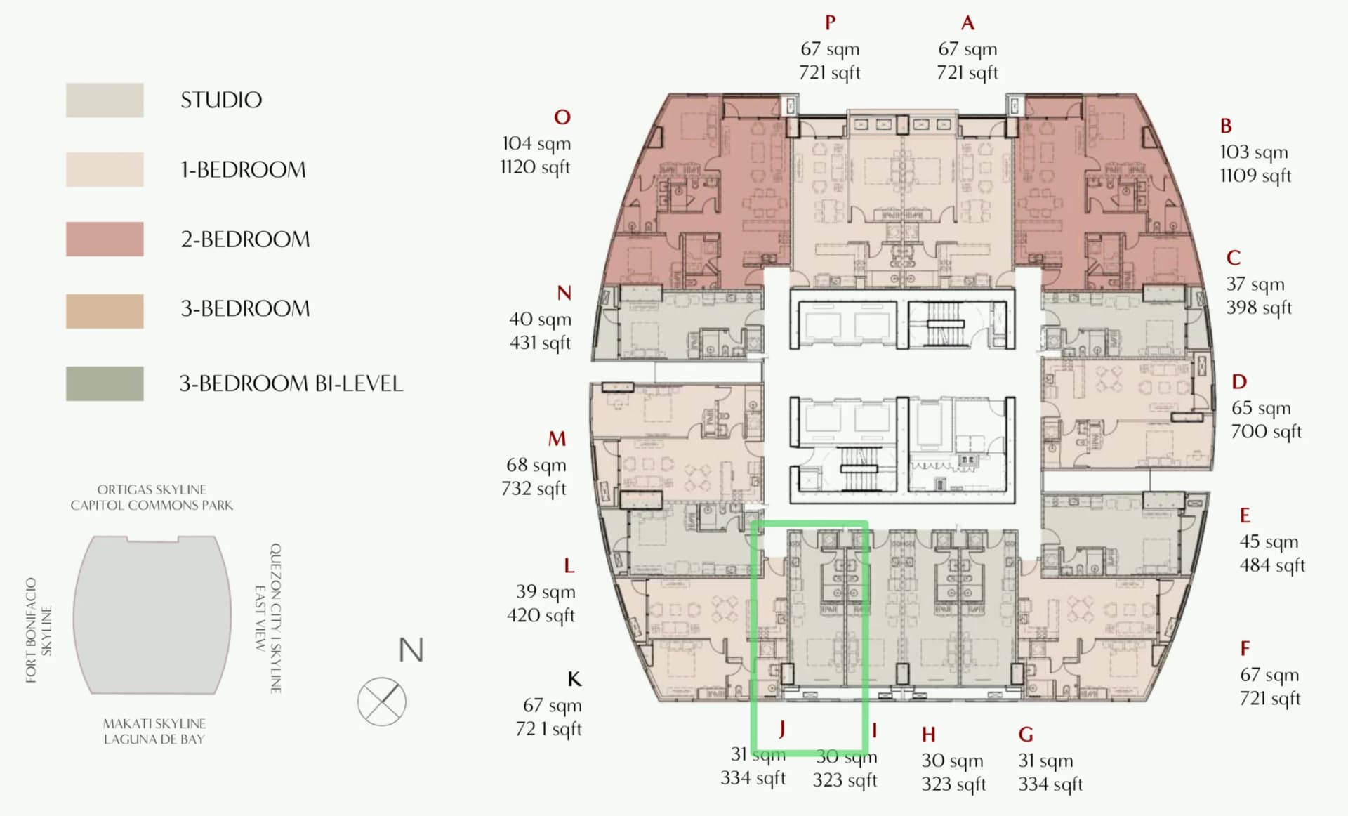 The Empress At Capitol Commons | Studio 31sqm Condo for Sale in Pasig City