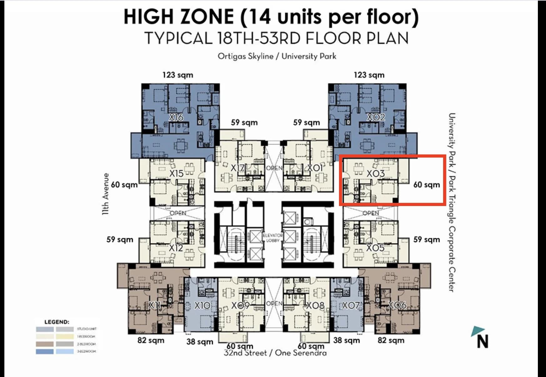 Park Triangle Residences | 1BR 60sqm Condo for Sale in Taguig City - Bgc