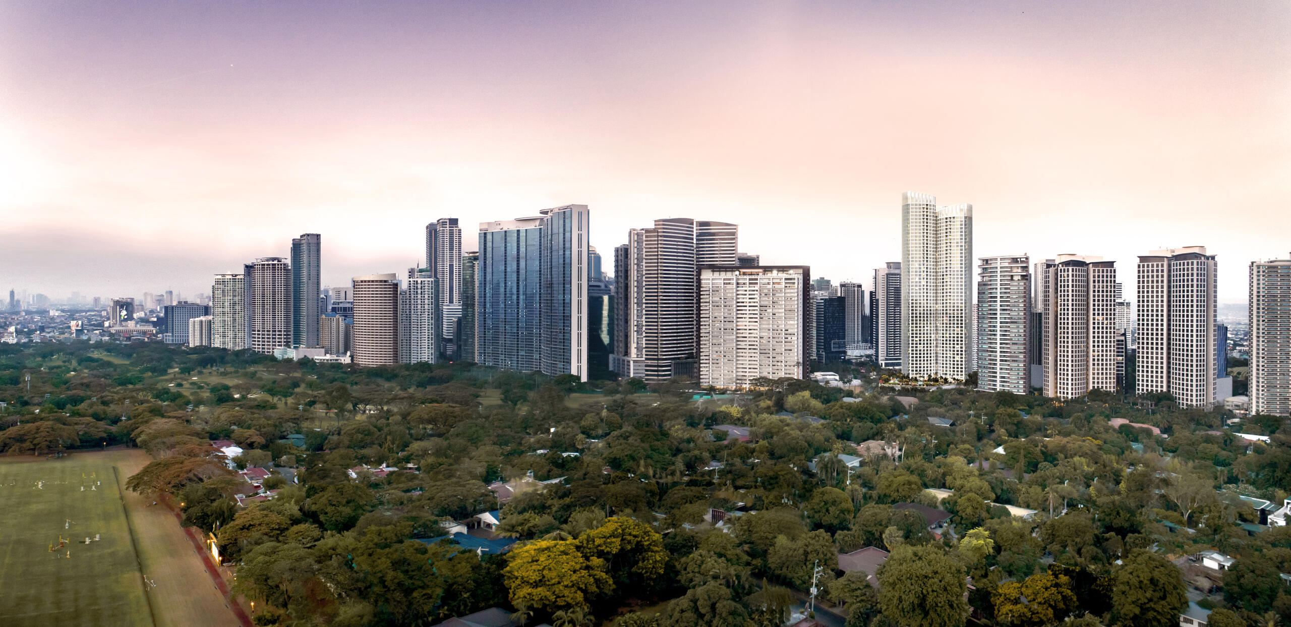 Aurelia Residences Aerial View at Dusk